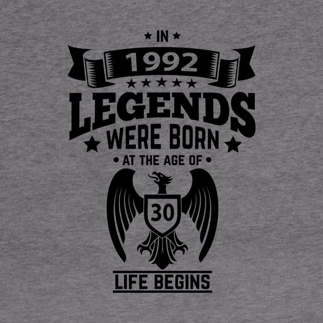 In 1992 legends were born 30 years old by HBfunshirts